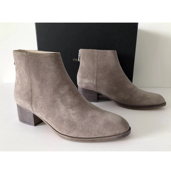 rag & bone Shoes - RAG & BONE WESLEY WARM GREY SUEDE ANKLE BOOTS 39